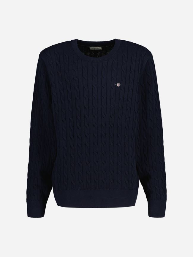 GANT Shield Cotton Cable C-Neck Junior