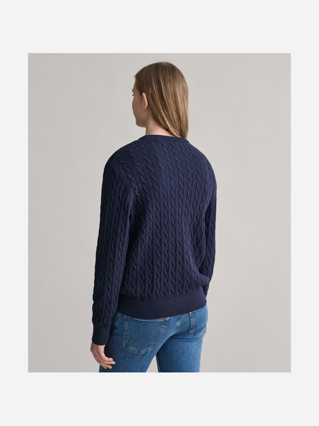 GANT Shield Cotton Cable C-Neck Junior