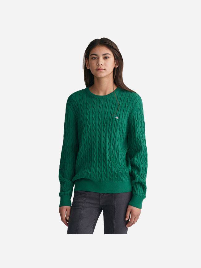 GANT Shield Cotton Cable C-Neck Junior