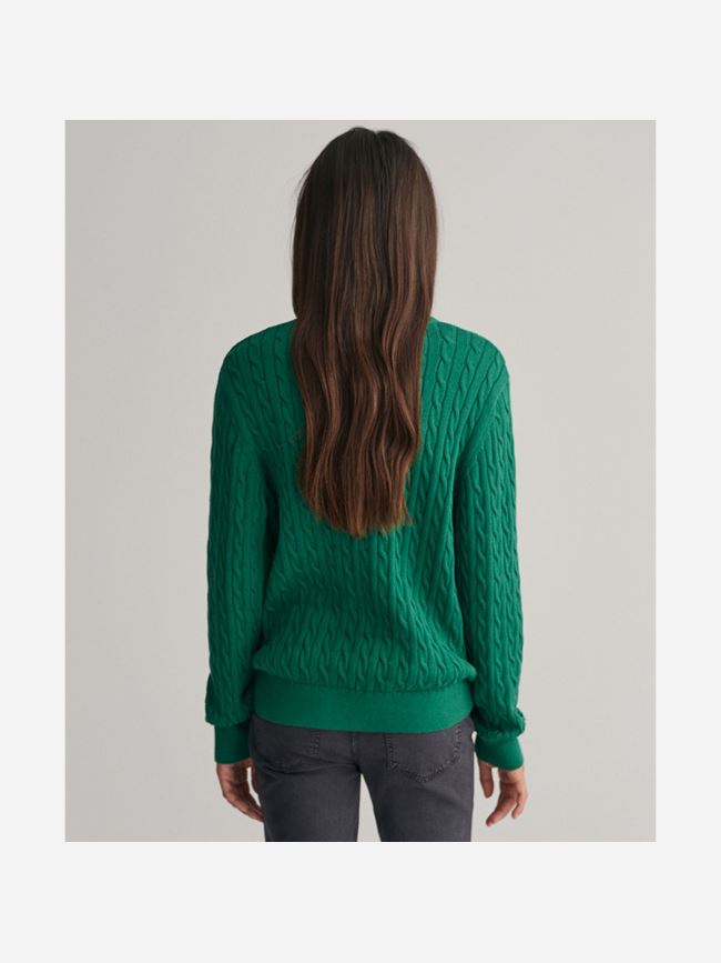 GANT Shield Cotton Cable C-Neck Junior