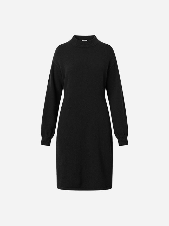 Knowledge Cotton Wool Crew Neck Mid Lenght Dress Dam