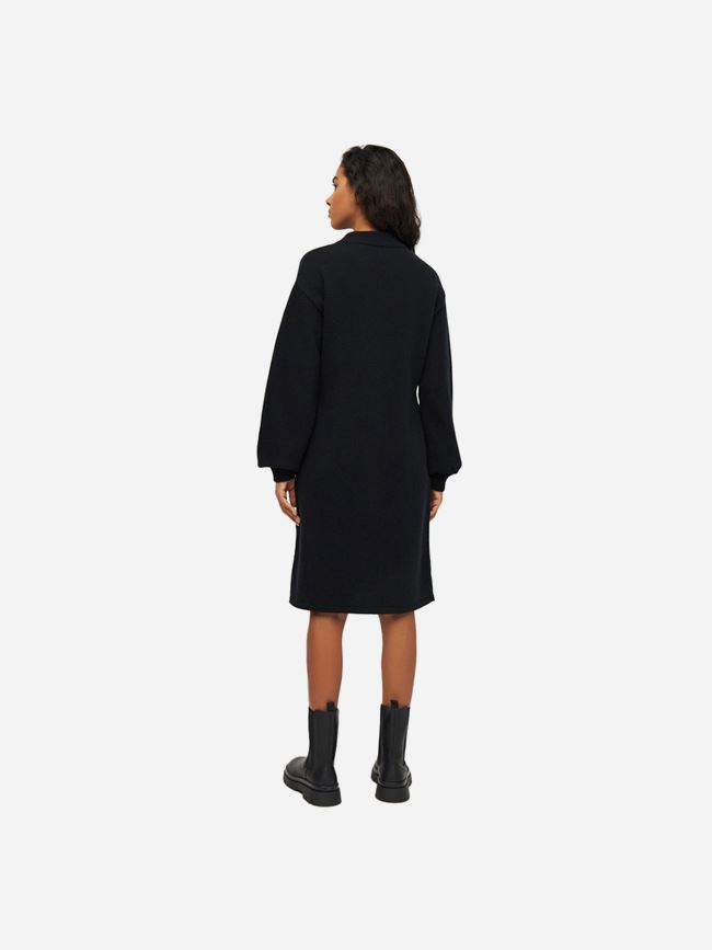 Knowledge Cotton Wool Crew Neck Mid Lenght Dress Dam