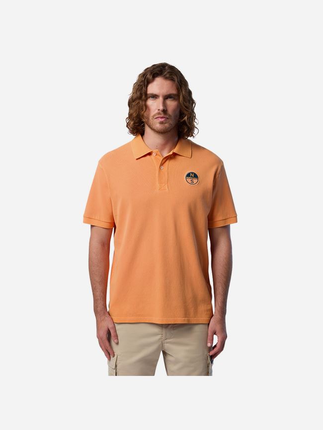 North Sails Polo Shirt With pigment-dyed Finish Herr