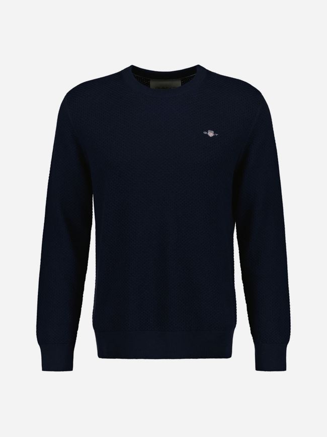 GANT Structured Cotton C-Neck Herr
