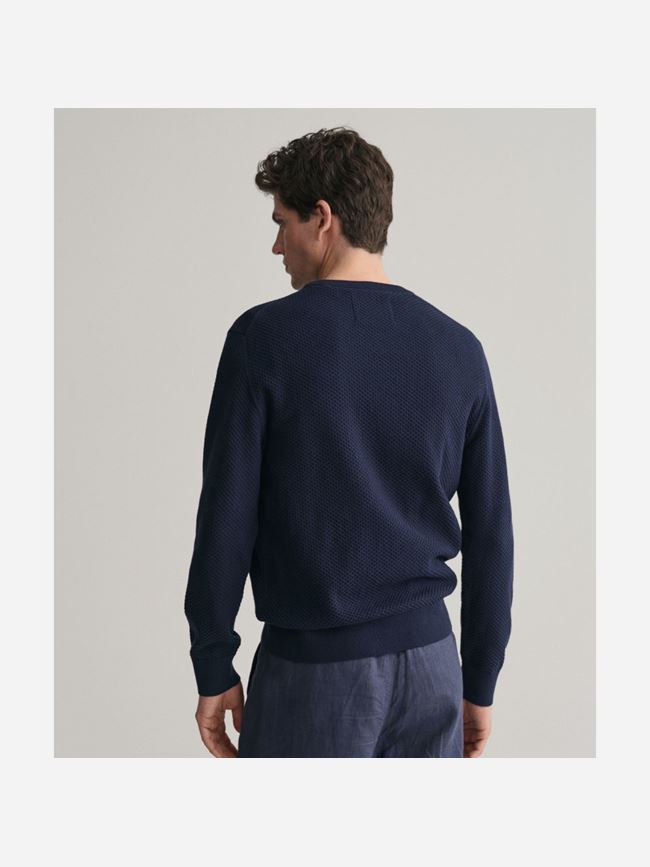 GANT Structured Cotton C-Neck Herr