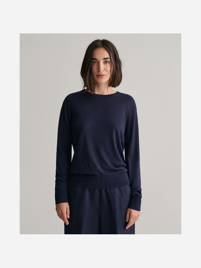 GANT Fine Knit Crew Neck Dam