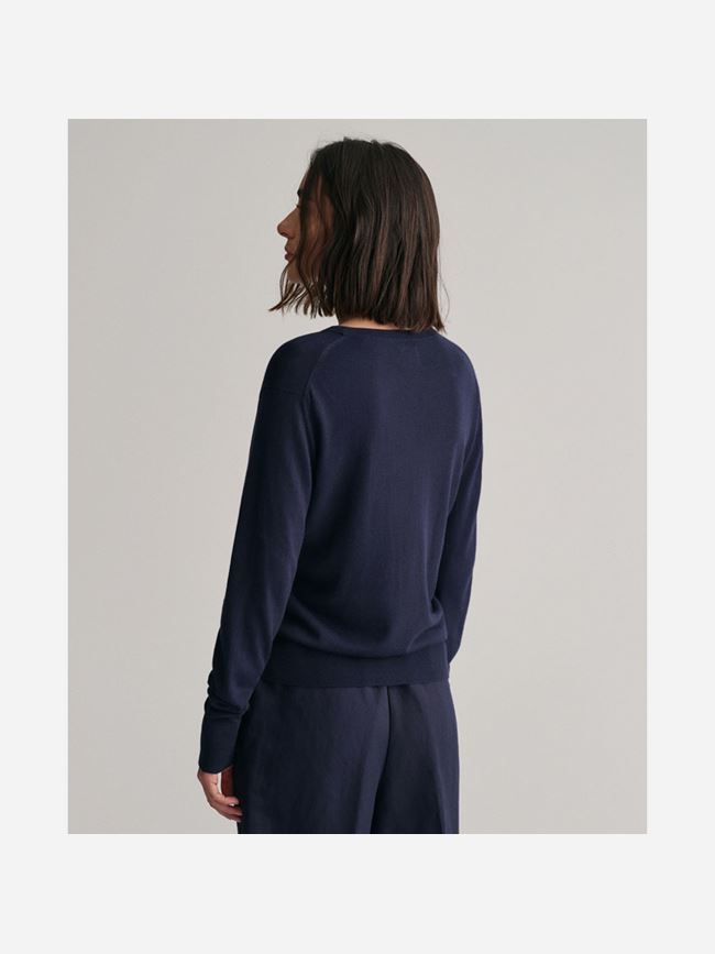 GANT Fine Knit Crew Neck Dam