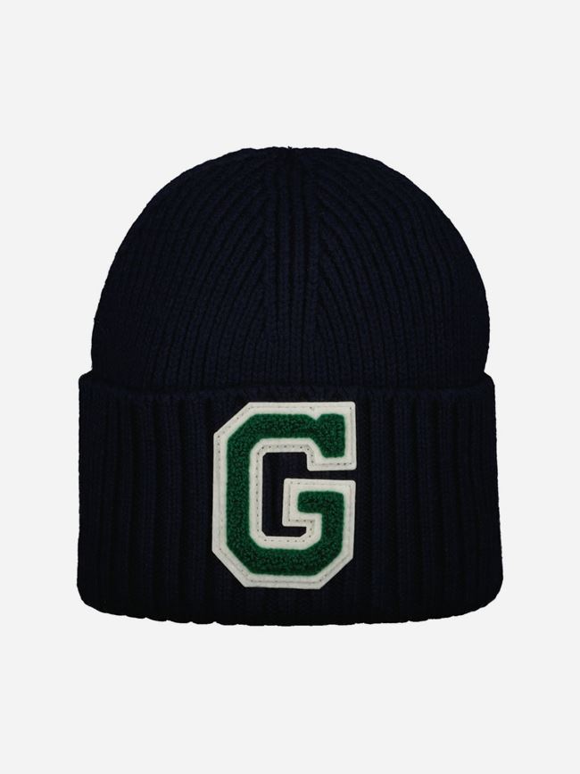 GANT G Badge Rib Knit Beanie Junior
