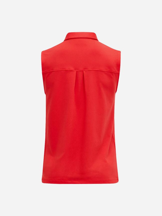 Peak Performance Comfort Zip Seeveless Polo Dam
