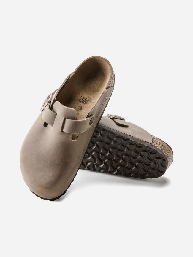 Birkenstock Boston Natural Leather Oiled