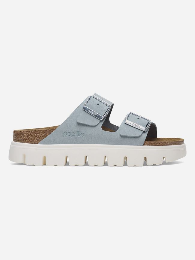 Birkenstock Arizona Platform Suede Leather Narrow Dam