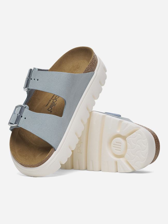 Birkenstock Arizona Platform Suede Leather Narrow Dam