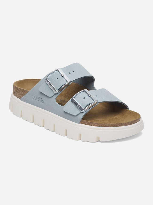 Birkenstock Arizona Platform Suede Leather Narrow Dam
