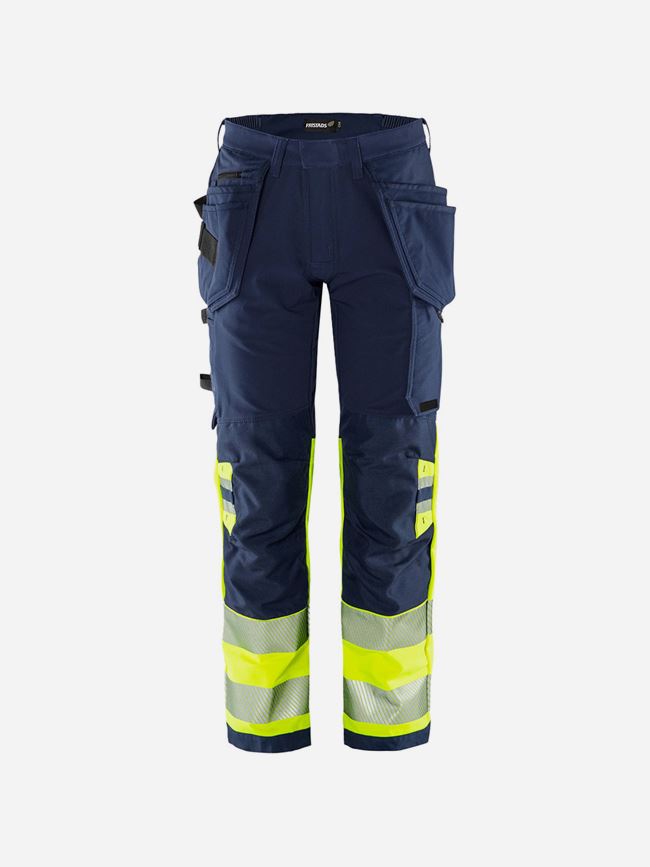 Fristads Kansas Varsel Green hantverkarbyxa stretch 2643 GSTP, klass 1