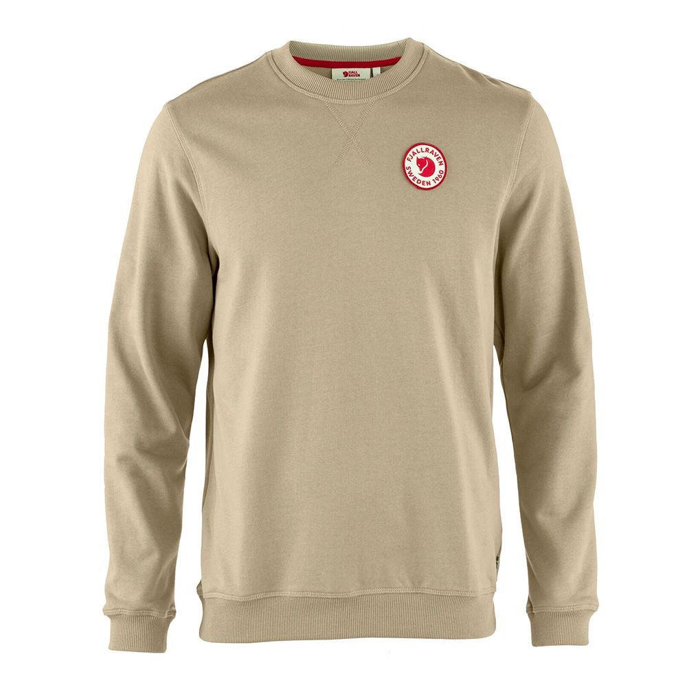 Fjällräven Heren sweatshirt 1960 Logo Badge Sweater, Kleur: Mosterd Yellow, Maat: 2XL