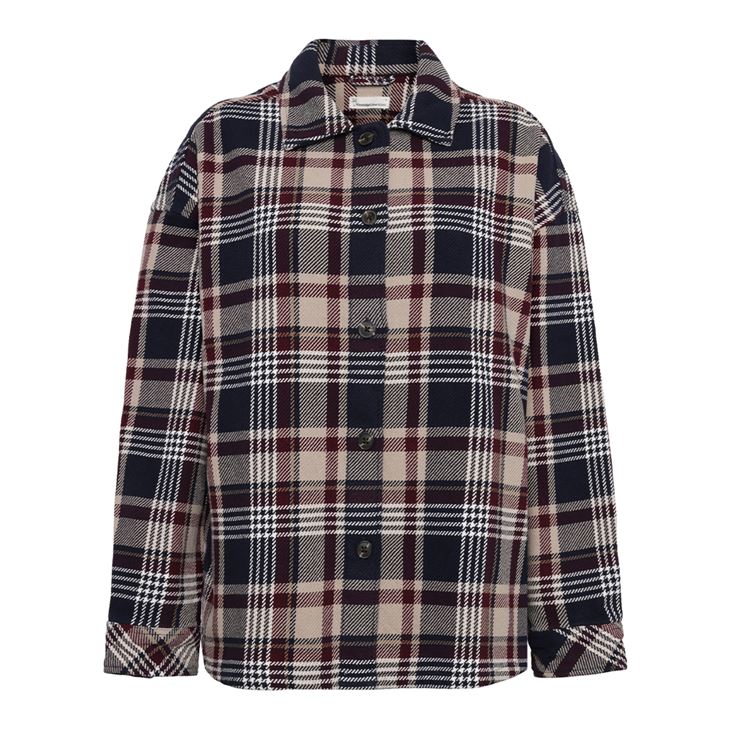 Knowledge Cotton Organic Cotton Checked Flannel Overshirt GOTS dam