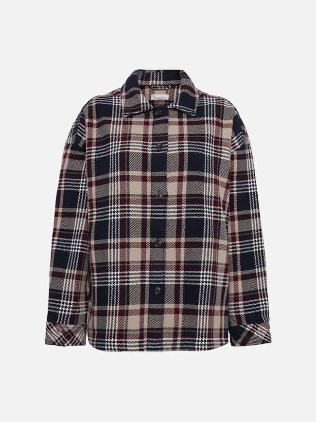 Knowledge Cotton Organic Cotton Checked Flannel Overshirt GOTS dam