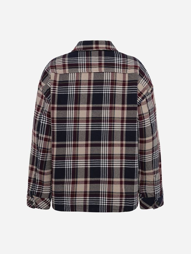 Knowledge Cotton Organic Cotton Checked Flannel Overshirt GOTS dam