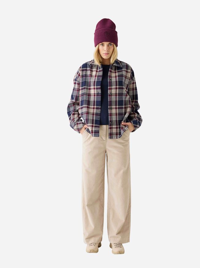 Knowledge Cotton Organic Cotton Checked Flannel Overshirt GOTS dam