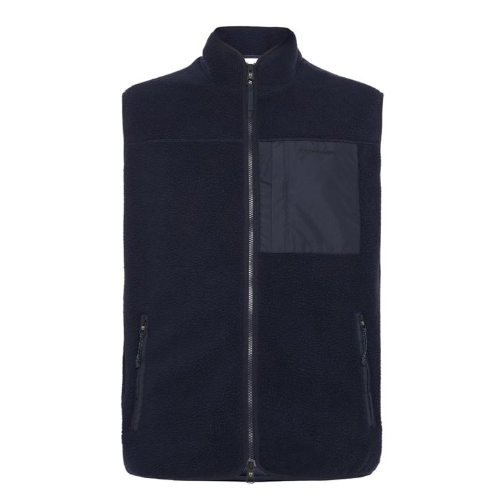 Knowledge Cotton Loose Fit Zip Fleece Vest GRS/Vegan herr