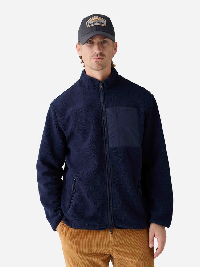 Knowledge Cotton Loose Fit Zip Fleece - GRS/Vegan herr