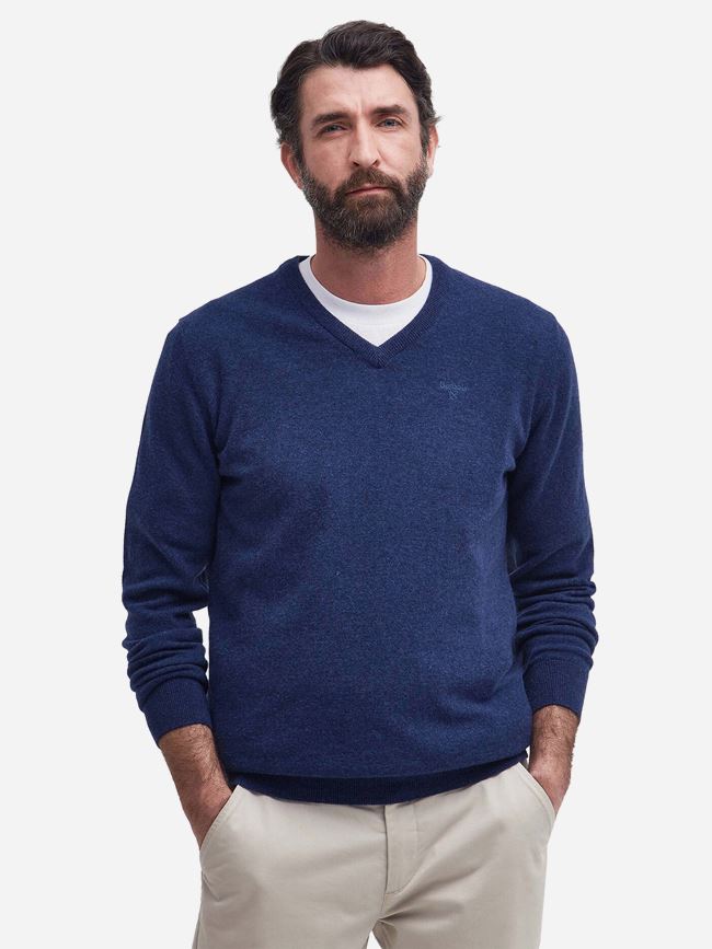 Barbour Essential V-neck Wool Jumper Herr