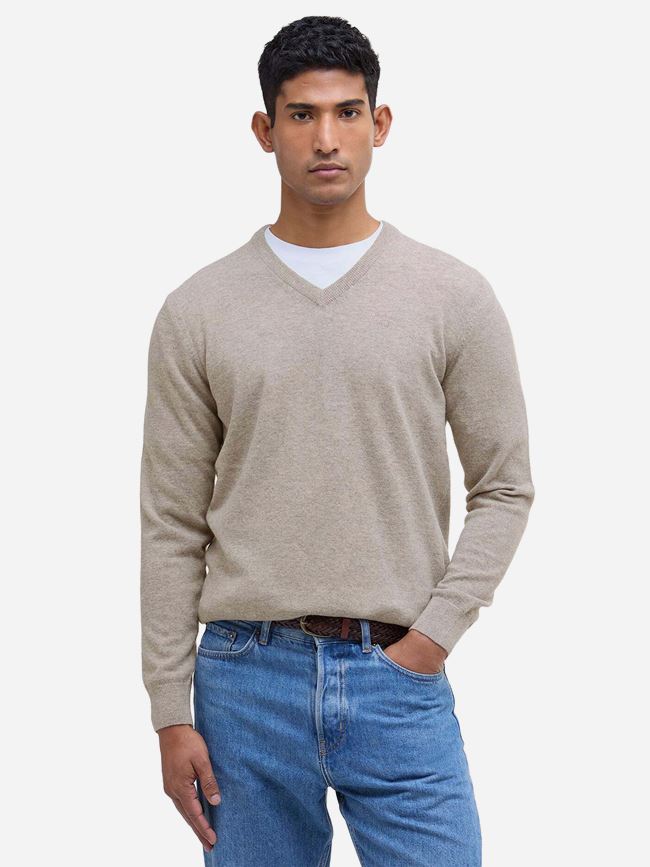 Barbour Essential V-neck Wool Jumper Herr