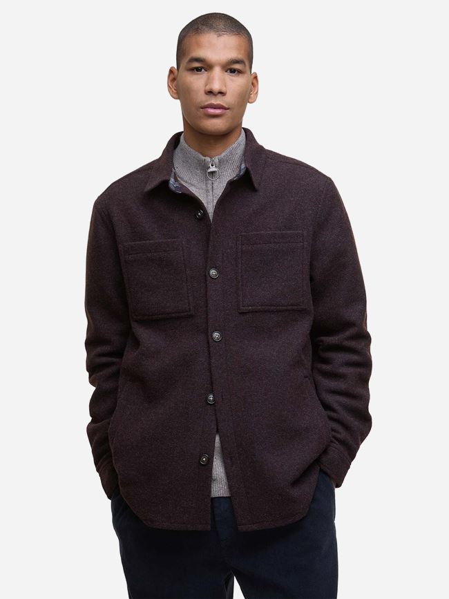 Barbour Marlow Tailored Wool Blend Overshirt herr