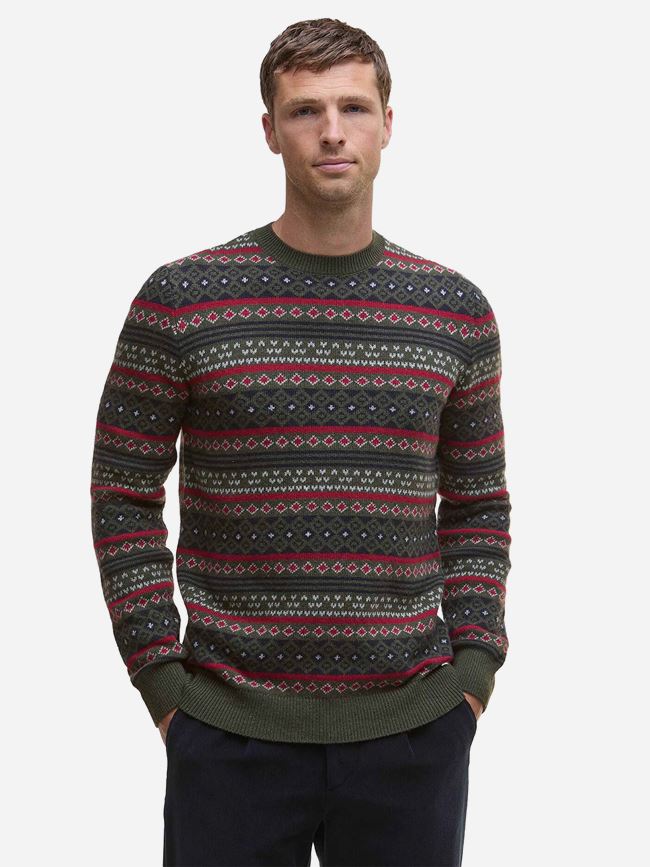 Barbour Easdale Fair Isle Crew Neck Sweater