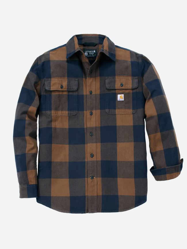 Carhartt Loose Fit Heavyweight Flannel Long-Sleeve Plaid Shirt