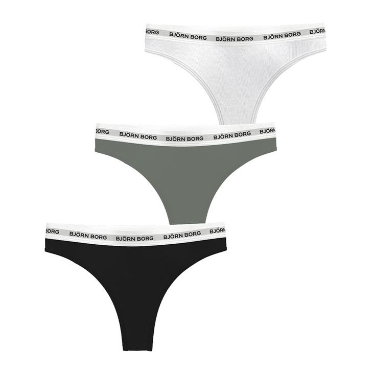 Björn Borg LOGO THONG 3-PACK DAM