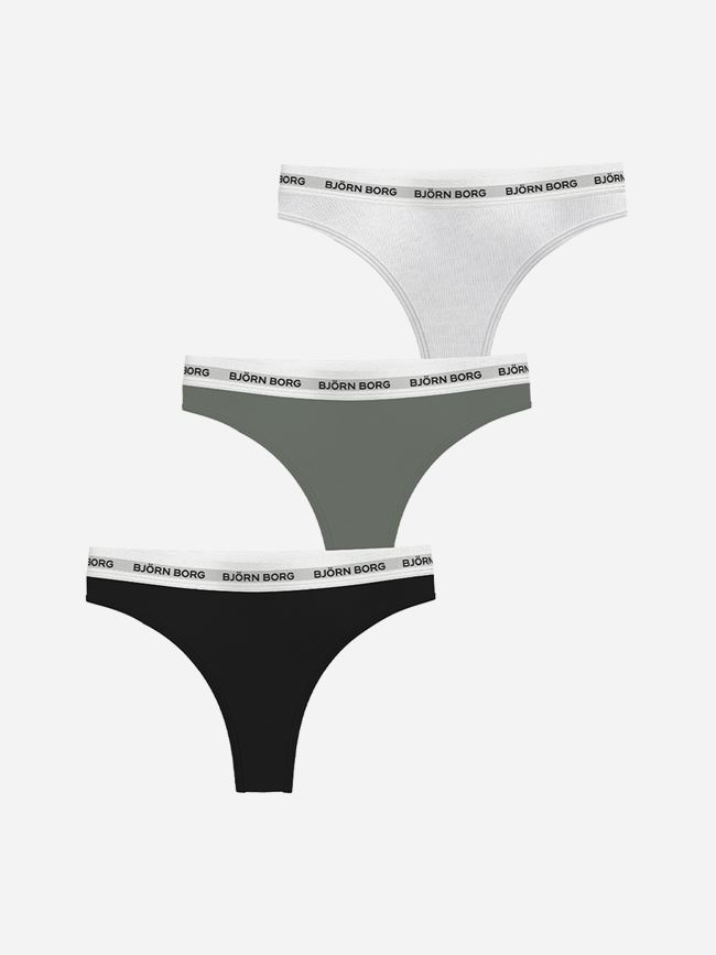 Björn Borg LOGO THONG 3-PACK DAM