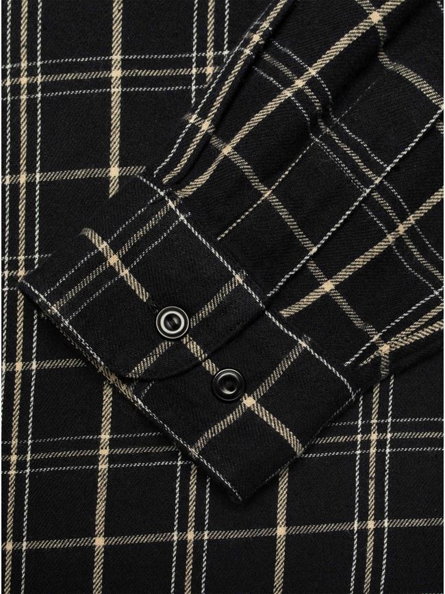 Nudie Jeans Julian Worker Shirt Checked Black Herr