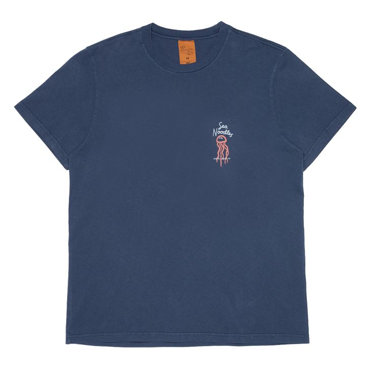 Nudie Jeans Roy Sea Noodles T-Shirt Dark Blue