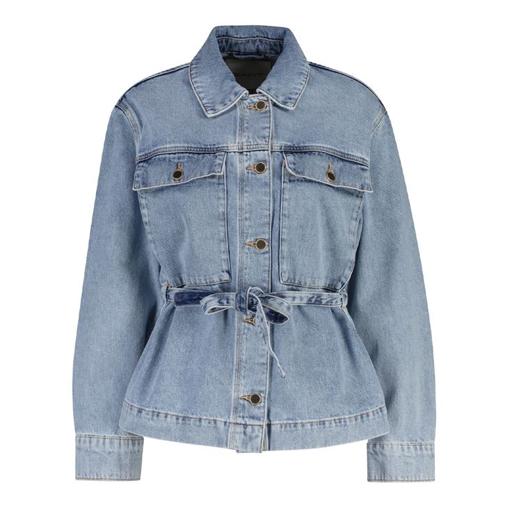 GANT DENIM JACKET WITH TIE DETAIL DAM