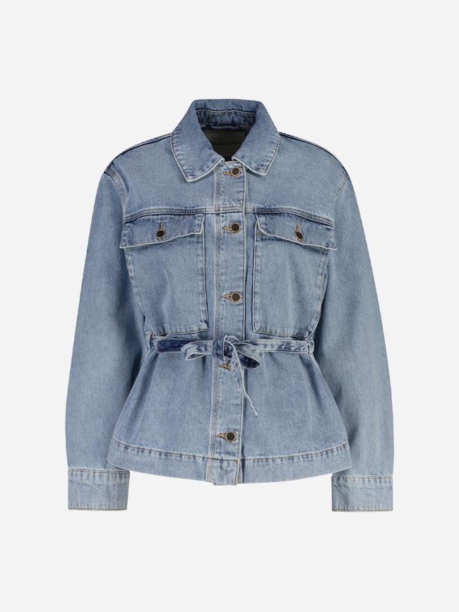 GANT DENIM JACKET WITH TIE DETAIL DAM