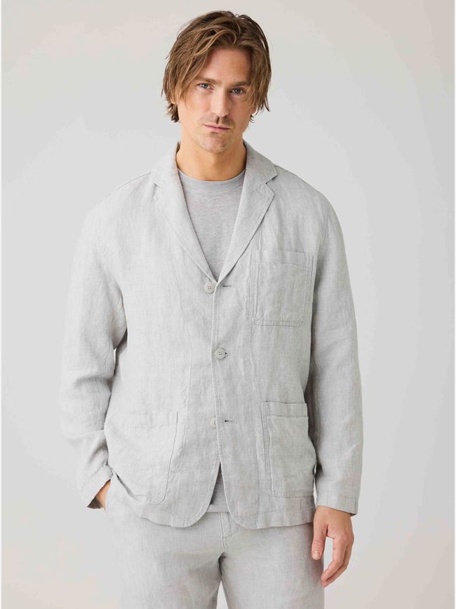 Knowledge Cotton Linen blazer herr