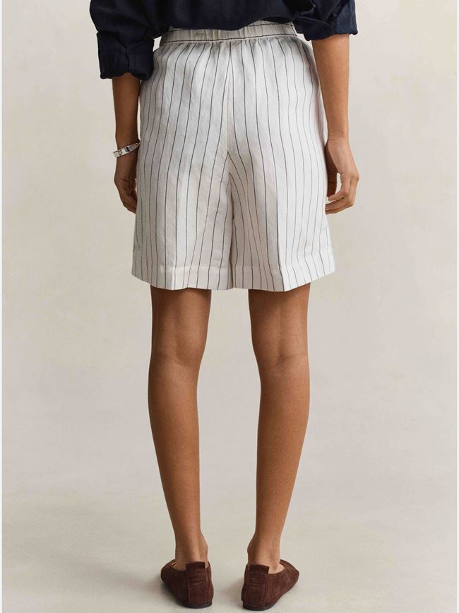 GANT STRIPED LINEN BLEND PULL ON SHORTS DAM