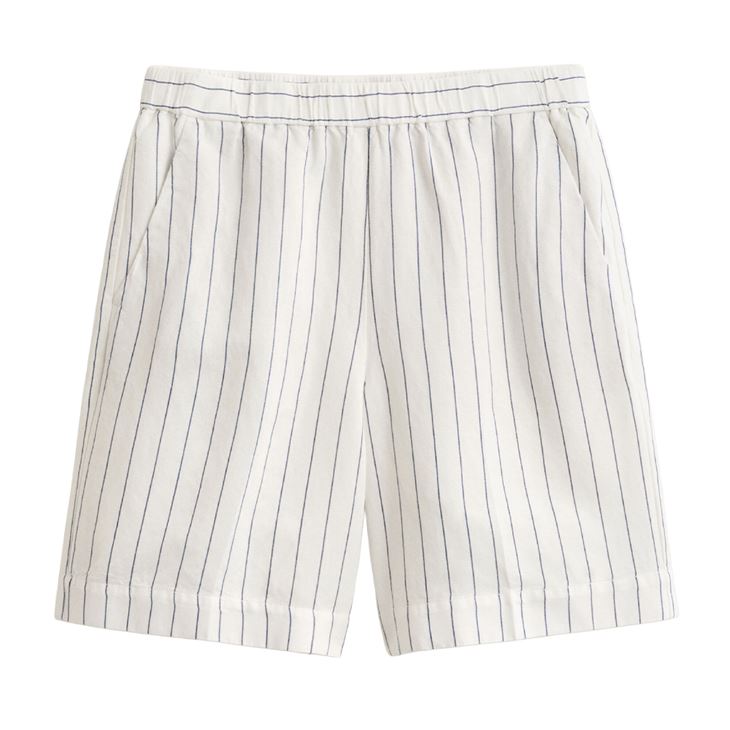 GANT STRIPED LINEN BLEND PULL ON SHORTS DAM