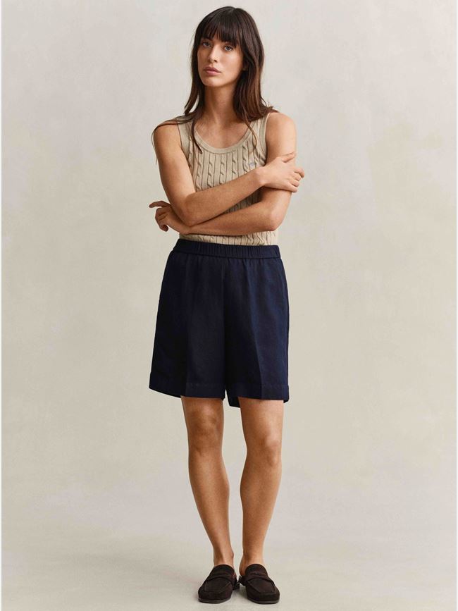 GANT LINEN BLEND PULL ON SHORTS DAM