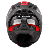 HJÄLM LS2 FF807 DRAGON CARBON Trax Röd/Vit