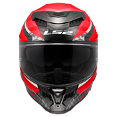 HJÄLM LS2 FF807 DRAGON CARBON Trax Röd/Vit