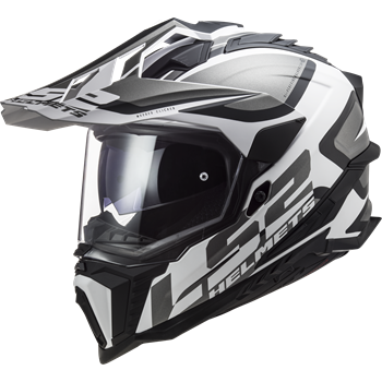 HJÄLM LS2 MX701 EXPLORER Alter Matt Svart/Vit