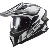 HJÄLM LS2 MX701 EXPLORER Alter Matt Svart/Vit