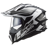 HJÄLM LS2 MX701 EXPLORER Alter Matt Svart/Vit