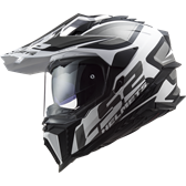 HJÄLM LS2 MX701 EXPLORER Alter Matt Svart/Vit