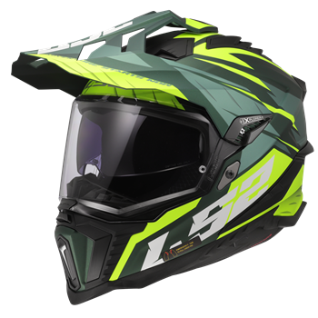 HJÄLM LS2 MX701 EXPLORER Srire Grön/Gul