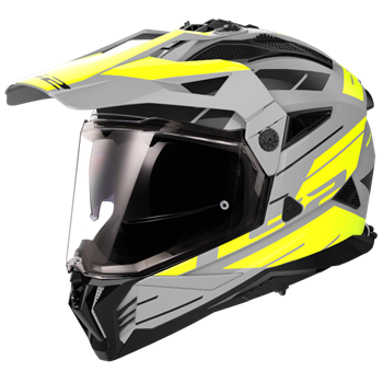 HJÄLM LS2 MX702 PIONEER II Namib Matt Grå/Gul
