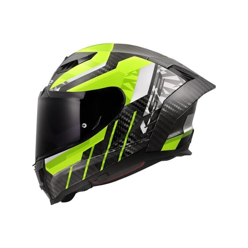 HJÄLM LS2 FF807 DRAGON CARBON Trax Gul/Vit