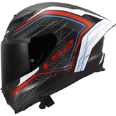 HJÄLM LS2 FF807 DRAGON CARBON Subic Vit/Blå/Röd